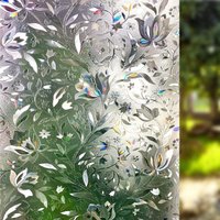 Fensterfolie, dekorative Sichtschutz-Fensterfolie, 3D-Buntglas-Aufkleber, Anti-UV-Hitzekontrolle für Zuhause (45 x 300 cm) - Sollbry von SOLLBRY
