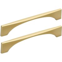 Goldfarbener Küchenmöbelgriff, 6er-Set, Möbelgriff, Messing, Schubladengriff, Messing-Möbelgriffe, Küchenschrank-Griff, Mittenabstand 192 mm - Sollbry von SOLLBRY