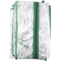 Sollbry - 4-stufige transparente PVC-Gewächshaus-Ersatzabdeckung mit aufrollbarer Reißverschlusstür für den Außen- und Innenbereich (69 x 49 x 155 cm) von SOLLBRY