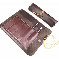 Leder-Messertasche für Kochmesser Braun (2820cm) - Sollbry von SOLLBRY