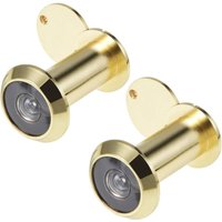 Sollbry - Messing 200° Türspion-Abdeckung 46–76 mm Tür, poliertes Gold, 2 Stück von SOLLBRY