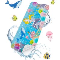 Sollbry - Rutschfeste Badewannenmatte, extra lang, 101 x 40 cm, rutschfeste Baby-Badematte, rutschfeste Duschmatte mit Saugnäpfen und Ablauflöchern, von SOLLBRY