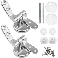 Sollbry - Scharnierbefestigungen für Toilettensitze, 2 Stück Ersatz-Scharniere für Toilettensitze mit Befestigungen aus Zinklegierung von SOLLBRY