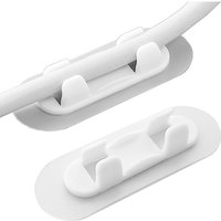 Selbstklebende Kabelklemme – große Klebefläche – 30 Stück – weiß – selbstklebende Draht-/Kabel-Kunststoffklemmen, Kabelfixierung für die Verwaltung von SOLLBRY