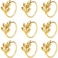 18 Stück goldene Metall-Serviettenringe für Servietten für tägliche Partys (Ye Zi-Gold 18) - Sollbry von SOLLBRY