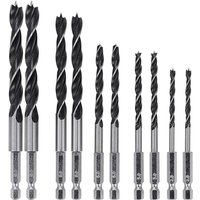 Sollbry - 2 Set 5 Stück 6,35 m Sechskantschaft hss Spiralbohrer Dübel Spiralbohrer Holzbearbeitungs-Bits – 4 mm, 5 mm, 6 mm, 8 mm, 10 mm Sollbry - 2 Set 5 Stück 6,35 m Sechskantschaft hss Spiralbohrer Dübel Spiralbohrer Holzbearbeitungs-Bits – 4 mm, 5 mm, 6 mm, 8 mm, 10 mm von SOLLBRY