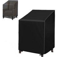 Sollbry 210D Oxford wasserdichte Stuhl-Schutzhülle (65 x 75 x 120/85 cm), stapelbare Abdeckung für Gartensessel/Wohnzimmer im Freien von SOLLBRY