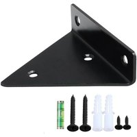 Sollbry - 2er-Pack robuste dreieckige Regalhalterungen, Eckbefestigungshalterung, schwarze Verbindungshalterung für Wohnzimmer, Küche, Balkon, von SOLLBRY