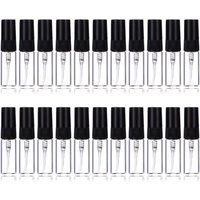35er-Pack nachfüllbare Mini-Sprühflaschen aus klarem Glas für die Reise (3 ml, schwarz) - Sollbry von SOLLBRY
