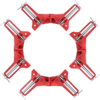 Sollbry - 4er-Pack rechtwinklige 90-Grad-Klemmen mit verstellbaren Backen, multifunktionaler Glashalter für Heimwerker, Holzbearbeitung, Regale, von SOLLBRY
