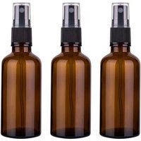 Sollbry - 50 ml Braunglas-Sprühflaschen mit Feinnebelsprüher und Staubkappe, leerer nachfüllbarer Sprühbehälter für kosmetische Flüssigkeiten für von SOLLBRY