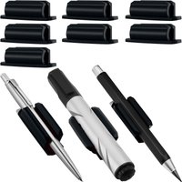 6er-Pack schwarze Stiftklammern, elastischer selbstklebender Stiftring aus Silikon, selbstklebender Stifthalter, Multifunktionsclip, Stylus-Zubehör von SOLLBRY
