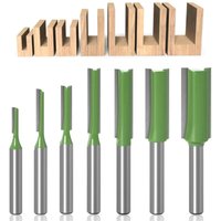 7-teiliger gerader Fräser, 6-mm-Schaft-Fräser, Hartmetall-Fräser, für Holz-Wolframkarbid-Holzbearbeitungswerkzeug, gerader Fräser mit Einzel- und von SOLLBRY