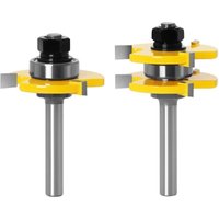 Sollbry - 8-mm-Schaft-Schlitzfräser, Set mit 2 Schlitzfräsern, Fräser-Bits, Tischlerwerkzeuge, 3-Zähne-T-Nut-Fräser für Holzbearbeitungsschneiden Sollbry - 8-mm-Schaft-Schlitzfräser, Set mit 2 Schlitzfräsern, Fräser-Bits, Tischlerwerkzeuge, 3-Zähne-T-Nut-Fräser für Holzbearbeitungsschneiden von SOLLBRY