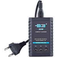Sollbry B3 20W 1.6A Pro Balance Ladegerät für 2S 3S 7.4V 11.1V Lithium LiPo Akku Mini Tragbares RC Flugzeug Ladegerät - Schwarz von SOLLBRY