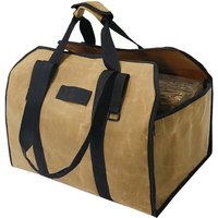 Brennholz-Tragetasche, Canvas-Kaminholztasche, wasserfeste Holzscheit-Tragetasche, faltbares Kaminzubehör, ideal für Holzöfen, Camping, Strand, von SOLLBRY