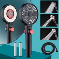 Sollbry - Duschkopf mit 5 PP-Baumwoll Filtre, innovant 3 en 1 double face Strahlen Wassersparend Duschbrause, pommeau de douche avec Schlauch 1,5 m, Sollbry - Duschkopf mit 5 PP-Baumwoll Filtre, innovant 3 en 1 double face Strahlen Wassersparend Duschbrause, pommeau de douche avec Schlauch 1,5 m, von SOLLBRY