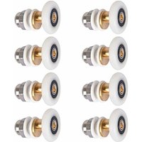 Sollbry Duschtürrolle, Schiebetürrollen, Duschkabinen-Türrollen, Ersatzrad für Rolle mit Raddurchmesser 27 mm, 8 Stück Sollbry Duschtürrolle, Schiebetürrollen, Duschkabinen-Türrollen, Ersatzrad für Rolle mit Raddurchmesser 27 mm, 8 Stück von SOLLBRY