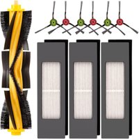 Ersatz-Filterbürsten-Set, kompatibel mit Ecovacs T8/T8 max N8 pro Roboter-Staubsauger-Zubehör-Set, 1 Hauptwalzenbürste, 3 HEPA-Filter, 6 von SOLLBRY
