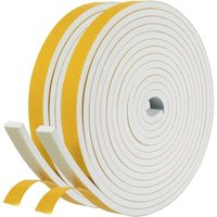 Sollbry - Klebedichtung für Fensterisolierung – Eingangstürdichtung aus Schaumgummi – 2 Rollen 12 mm (b) x 6 mm (h) x 4 m (l) – Anti-Kälte- und von SOLLBRY