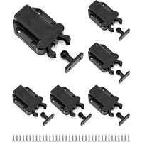 Sollbry - 6er-Pack Touch-Release-Riegel, Push-Riegel-Riegel mit Selbstverriegelungsfunktion, Push-to-Open-Vorhängeschloss von SOLLBRY