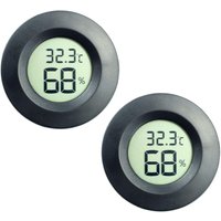 Sollbry - Mini-Hygrometer, Thermometer, digitaler LCD-Monitor, Innen- und Außen-Luftfeuchtigkeitsmesser für Luftbefeuchter, Luftentfeuchter, von SOLLBRY