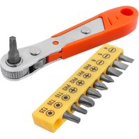 Sollbry - Mini-Ratschenschlüssel, umschaltbarer Mini-Ratschen-Offset-Schraubendreher, 1/4-Zoll-Antriebsdrehmoment-Ratschenschraubendreher mit 10 Sollbry - Mini-Ratschenschlüssel, umschaltbarer Mini-Ratschen-Offset-Schraubendreher, 1/4-Zoll-Antriebsdrehmoment-Ratschenschraubendreher mit 10 von SOLLBRY