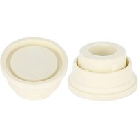 Poolleiter-Puffer, 2 Stück, in den Boden eingelassene Poolleiterspitzen, weißes Gummipuffer-Set für Schwimmbadleitern, universelle Ersatzteile von SOLLBRY