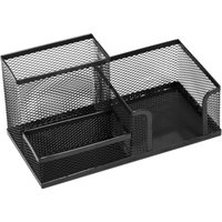 Schreibtisch-Organizer Stifthalter aus Metall Schreibtischregal mit Mesh-Notizhalter Multifunktions-Netz-Schreibtisch-Organizer 205 x 105 x 100 mm von SOLLBRY