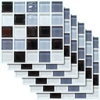 Sollbry - Selbstklebender Fliesenaufkleber, Mosaik, selbstklebende Wandfliesen, wasserdicht, selbstklebender Fliesenaufkleber, dekoratives von SOLLBRY