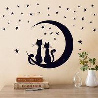 Sollbry - Set mit 2 Katzen-Wandaufklebern + Katzenpaar-Wandaufklebern, geeignet für kreatives und personalisiertes Schlafzimmer und Wohnzimmer – Sollbry - Set mit 2 Katzen-Wandaufklebern + Katzenpaar-Wandaufklebern, geeignet für kreatives und personalisiertes Schlafzimmer und Wohnzimmer – von SOLLBRY
