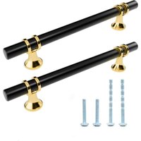 Set mit 6 T-förmigen Schranktürgriffen, 96 mm, moderner Küchenmöbelgriff aus Edelstahl für Schlafzimmer, Büros, Schubladen, inklusive Schrauben mit Set mit 6 T-förmigen Schranktürgriffen, 96 mm, moderner Küchenmöbelgriff aus Edelstahl für Schlafzimmer, Büros, Schubladen, inklusive Schrauben mit von SOLLBRY