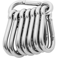 Sollbry Stück – M8 304 Edelstahl-Karabiner – 80 mm Edelstahl-Karabinerbefestigung, 500 kg/1100 LB Tragfähigkeit, Hängematten-Schaukel-Karabinerhaken von SOLLBRY