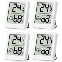 Sollbry Stück Mini-Thermometer-Hygrometer-Innenthermometer, digitales Hygrometer-LCD-Thermometer für Zuhause, Terrarium, Babyzimmer, Büro – Weiß von SOLLBRY