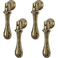 Stück Vintage Zinklegierung geschnitzte tropfenförmige Schrankgriffe Griffe Schrank Kleiderschrank Schublade Türen dekorative Möbelgriffe Bronzegrün von SOLLBRY