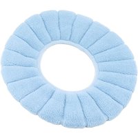 Sollbry - Stück weicher und dicker WC-Sitzbezug für Badezimmer, bequemer WC-Sitzkissen-Ersatz, waschbar, wiederverwendbar und rutschfest (blau) von SOLLBRY