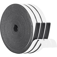 Sollbry - Türdichtung, isolierende Fensterdichtung, Anti-Kälte-Eingangstürdichtung, 3 Rollen x 15 mm (b) x 5 mm (h) x 15 m (l), Schwarz und Weiß (je von SOLLBRY
