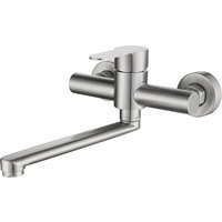 Wand-Küchenarmatur, Wand-Küchenarmatur aus Edelstahl, 360° drehbar für Küchenspüle, verstellbares heißes und kaltes Wasser, gebürstete, verstellbare von SOLLBRY