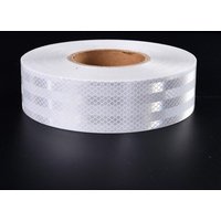 Sollbry Weißes reflektierendes Klebeband, 5 cm x 10 m, selbstklebendes reflektierendes Klebeband, hohe Sichtbarkeit, wasserdichtes reflektierendes von SOLLBRY