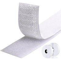 Sollbry - Stück 3 cm x 4 m Klettband, Klettstreifen mit selbstklebender Rückseite, Streifen mit selbstklebender Rückseite, weiß Sollbry - Stück 3 cm x 4 m Klettband, Klettstreifen mit selbstklebender Rückseite, Streifen mit selbstklebender Rückseite, weiß von SOLLBRY