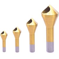 Stück Senker-Fasen-Entgratungswerkzeug, Titanbeschichteter HSS-Bohrer, 90° konischer Senkerbohrer für Aluminium, Holz und Kunststoff - Sollbry Stück Senker-Fasen-Entgratungswerkzeug, Titanbeschichteter HSS-Bohrer, 90° konischer Senkerbohrer für Aluminium, Holz und Kunststoff - Sollbry von SOLLBRY