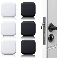 Sollbry - Stück schwarz/weiß selbstklebender Wand-Türstopper, 45 mm x 45 mm, Türblock, selbstklebender Wand-Türstopper, selbstklebender von SOLLBRY