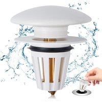 Sollbry - Waschbecken-Abfluss für Badezimmer mit Keramikdeckel, Pop-Up-Waschbecken-Stopper für Badewanne, Küche, Waschbecken für 34–38 mm Abflussloch Sollbry - Waschbecken-Abfluss für Badezimmer mit Keramikdeckel, Pop-Up-Waschbecken-Stopper für Badewanne, Küche, Waschbecken für 34–38 mm Abflussloch von SOLLBRY
