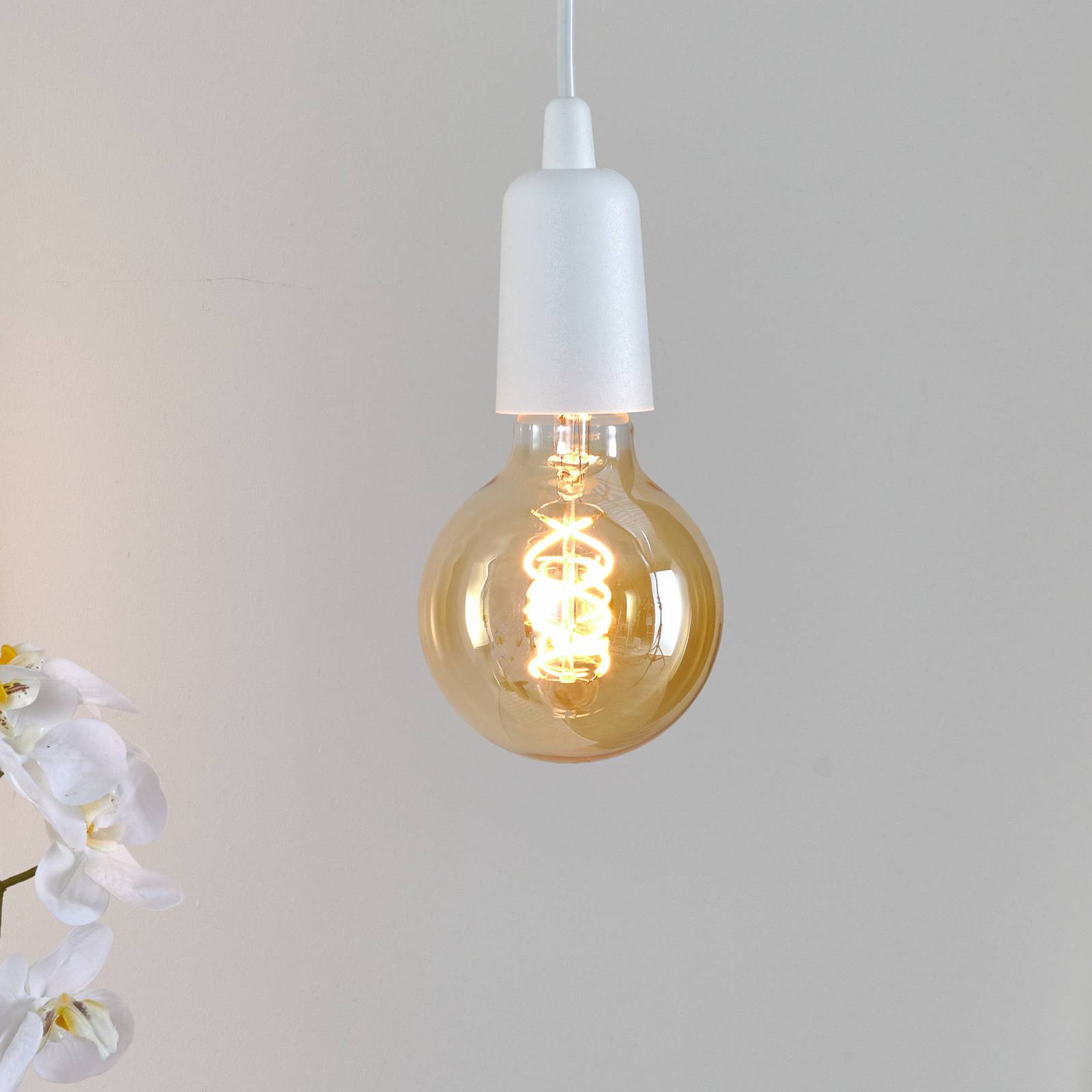 Hängeleuchte Brasil, weiß, einflammig Hängeleuchte Brasil, weiß, einflammig von SOLLUX LIGHTING