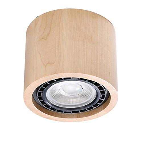 SOLLUX Deckenbeleuchtung Geometrischer minimalistischer LED-Lampen-Designer-Lampenschirm Einfache Installation Basic 1 Naturholzdecke von SOLLUX lighting