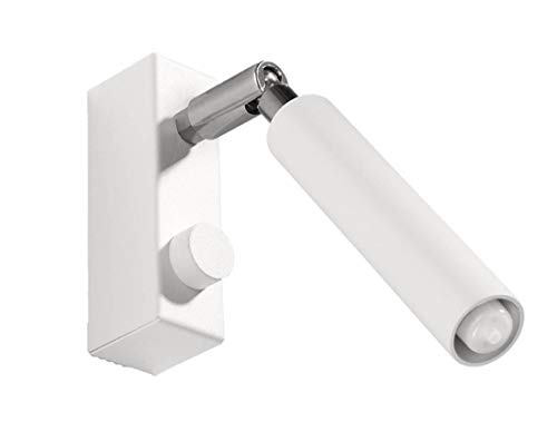 SOLLUX EYETECH Spot Wandleuchte Single Verstellbare Lampen Wandbeleuchtung Stahl LED Birne Minimales Design Einfache Installation Farbe Weiß 3x10x20cm von SOLLUX lighting