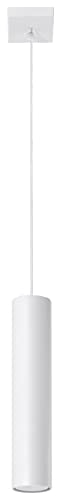 Sollux Lighting LIGHTING Lagos 1 Pendelleuchte Modernes Design Mit Zylindrischem Schirm Im Industriestil Austauschbares GU10-Leuchtmittel, 1 x 40 W Pulverbeschichteter Stahl, Weiß, 8 x 8 x 100 cm Sollux Lighting LIGHTING Lagos 1 Pendelleuchte Modernes Design Mit Zylindrischem Schirm Im Industriestil Austauschbares GU10-Leuchtmittel, 1 x 40 W Pulverbeschichteter Stahl, Weiß, 8 x 8 x 100 cm von SOLLUX lighting