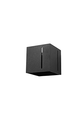 SOLLUX Lampe PIXAR Lighting Aluminium LED Birne Quadratischer Lampenschirm Minimalistisch Einfache Installation Schwarze Farbe 10x12x10 cm Wandleuchte von SOLLUX lighting