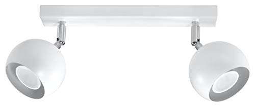 SOLLUX Plafond OCULARE Doppellampe Deckenbeleuchtung Stahl LED Leuchtmittel Runder Lampenschirm Minimalistisch Einfache Installation Farbe Weiß 30x16x8 cmdreißigx10x16cm SOLLUX Plafond OCULARE Doppellampe Deckenbeleuchtung Stahl LED Leuchtmittel Runder Lampenschirm Minimalistisch Einfache Installation Farbe Weiß 30x16x8 cmdreißigx10x16cm von SOLLUX lighting