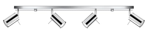 SOLLUX lighting Deckenlampe Deckenleuchte Deckenstrahler Stahl 4 Flammig Chrom RING von SOLLUX lighting